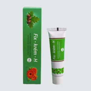 Creme Fix - Creme - H mit stark entzündungshemmender, adstringierender, heilender und schmerzstillender Wirkung speziell bei Hämorrhoiden. Lindert Reizungen, Juckreiz und Schmerzen. Die Creme wird nach traditioneller Originalrezeptur hergestellt, enthält einen hohen Anteil an Kräuterextrakten aus Eichenrinde, Ringelblume und Thymian. Fix - Creme - H